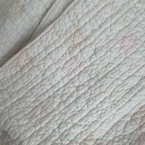 Vintage Pink and White Pottery Barn Kids Quilt